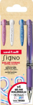 Uni-ball Signo Gel Ink Penne 4stk ( Met. Rožinė - Hvid - Met. Bl&aring; - Met. Violet)) UM-153 broad 1,0mm streg