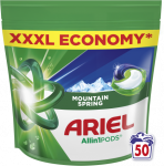 Skalbimo kapsulės Ariel All-in-1 Pods &bdquo;Mountain Spring&ldquo;, (50 skalbimų)