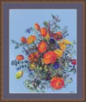 Merejka Kryželiu siuvinėjimo rinkinys &bdquo;Saulės nutvieksti žiedlapiai&ldquo; 39x31 cm SK270