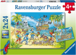 Dėlionė puzzle ravensburger 2x24 pcs pirates