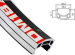 Alexrims DM18 MTB ratlankis 26" x 36 skylių, CNC &scaron;oniniai dangteliai, juodi (ALX-DM1836)