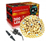 Happy People Lauko Kalėdinė girlianda 300 Led, 21 metrai &Scaron;iltai baltos spalvos Flash K-6