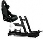 Next Level Racing GTElite Aliuminio Simulator Cockpit - Wheel Plate Edition + O-Rouge C1-XL Cold Fusion Simracing Seat