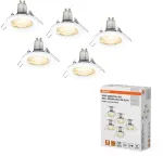 Įleidžiamas &scaron;viestuvas SPOT, GU10, baltas, su 2,6W 2700K LED lempute, 5vnt.
