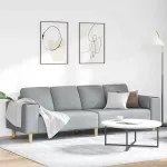 Svetainės sofa &Scaron;viesiai pilka 250 x 77 x 76 cm Poliesteris