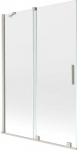 Vonios sienelė Mexen Velar, 120 x 150 cm, Brushed nickel/Transparent