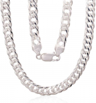 Sidabrinė grandinėlė Double rombo 6 mm , briaunų apdirbimas deimantu - 6 mm. - 50 - 29.8 g.