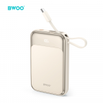 Wekome I&scaron;orinė baterija POWER BANK Bwoo (BO-P80) 10000mAh (1xUSB-C; 22.5W) su USB-C laidu auksinis