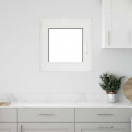 Požeminio lango RISOR Baltas 50 x 50 cm PVC ir stiklas