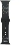 Audi Geometrinio ra&scaron;to i&scaron;manaus laikrodžio dirželis, skirtas Apple Watch (40/41/42 mm) | Silikonas | juodas