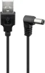 USB laidas Goobay USB-A - DC 5.5 x 2.1 mm 1 m Juodas (RB55158)