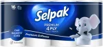 Tualetinis popierius SELPAK, 4 sluoksnių, 16,8 m, 120 lapų, 16 ritinių
