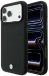 Dėklas BMW Kevlar Metal Logo MagSafe do iPhone 18 Pro / 17 Pro juoda