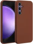 Accezz skysto silikono dėklas su MagSafe, skirtas Samsung Galaxy S23 FE &ndash; New Tea Brown