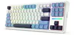 REDRAGON K728WBB-RGB-PRO Antonium Pro klaviatūra USB + RF belaidė + Bluetooth Baltas, Mėlyna