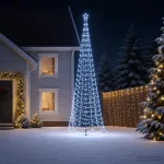 LED spiralinė Kalėdų eglutė su smaigu EKENAS 400 cm 588 LED