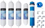 Depurtek 5 pakopų atvirk&scaron;tinio osmoso membrana ir 4 filtrai 50 gpd tfc i&scaron;ankstinis/galinis filtras, suderinamas su genius compact osmoso geriamojo vandens čiaupu