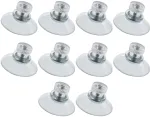 12 siurbtukų su sriegiu (stiprus sukibimas) stikliniai siurbtukai su skaidria rifliuota veržle, skersmuo 30 mm, siurbtukas, siurbtukas, siurbtukas, siurbtukas, siurbtukas, siurbtukai