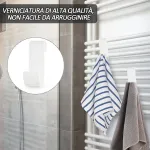 Aohcae 8 vienetų vonios radiatorių kabliukai chalatams, du&scaron;o rank&scaron;luosčiams, drabužiams ir rank&scaron;luosčiams