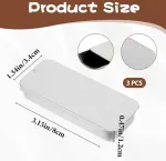 Jiyin 3 mažos metalinės dėžutės su slankiojančiu dangteliu, 8 x 3,4 x 1,2 cm, mažas metalinės dėžutės konteineris, stačiakampė dėžutė saldainiams, papuo&scaron;alams, rankdarbiams, tabletėms, i&scaron;gyvenimo rinkiniui