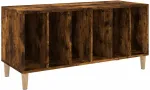 Vinilinė plok&scaron;telė Vinilinių plok&scaron;telių spintelė, dūminė, 100x38x48cm, mediena