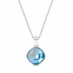 Diamond Sky Jewelry Kaklo papuo&scaron;alas moterims DiamondSky &bdquo;Glare II (Aquamarine)&ldquo; su Swarovski kristalais