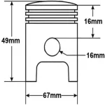 Other CILINDRAS ATV 250 CG 67mm PIN 16mm AC HB