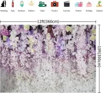 3,6 x 3 m nuotraukų fonas gėlių siena 3d violetinės gėlės fotografijos fonas mergaičių gimtadienio vakarėlis vestuvių nuotakos vakarėlio dekoracijos portretų fotosesijos reklaminis skydelis foto studijos rekvizitai
