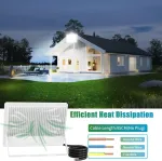 300w Led lauko prožektorius - 2 vnt. 30000lm lauko Led prožektorius su Led transformatoriumi ir vandeniui atspariu Ip67, 7000k &scaron;altai balta &scaron;viesa, lauko ap&scaron;vietimas gamyklai, kiemui, stadionui, garažui