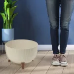 Kadax Gėlių vazonas ant kojelių, 40cm, kremas