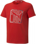 Puma Mar&scaron;kinėliai Paaugliams Alpha Graphic Tee Raudona 847281 11