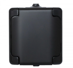 Kos Elektro System 180932 BRYZA Lizdas vienvietis IP54 matinis atvartas 16AX 250V juoda 180932