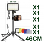 LED lempa su stovu ir RGB filtrais