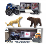 Cooler Stuff Ma&scaron;ina vilkikas inercinis su gyvūnais, 1:43
