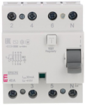 ETI Srovės nuotėkio relė EFI6-P4 (40A; 6kA; 30mA AC; 4P)
