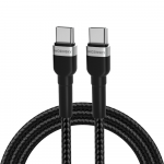 Wozinsky WNBCC1 USB-C / USB-C PD 65W kabelis 1 m - juodos spalvos