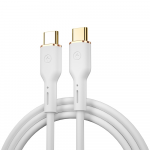 WIWU kabelis YQ02 USB-C - USB-C 100W 1,2m baltos spalvos