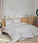 Riposo PREMIUM Satino patalynės komplektas Stripe Pilkas 140x200 cm