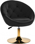 Activeshop Pasukamas fotelis 4Rico QS-BL12G Velvet Juodas