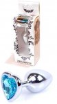 B Series Heavyfun Mėlyna Plug-Jewellery Sidabrinis Heart PLUG- Light Mėlyna