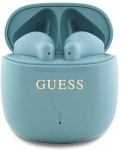 Guess ausinės Bluetooth GUTWSJ14ESGQ TWS turkio spalvos Printed Classic Logo