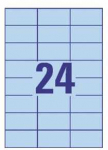 Lipnios etiketės Avery Zweckform, A4, 70x37mm, 100 lapų, 24 etiketės lape, mėlynos spalvos