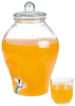 Stiklainis su čiaupu limonado gėrimams, 6,5 l