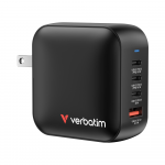 Wall Charger Verbatim Mini GaN 100W 3xUSB-C PD/1x USB-A QC juodas 32231