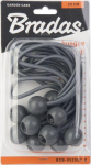 Bradas Elastinė tvirtinimo guma su kamuoliukais 15 cm 10 vnt. BCB-0515GY-B