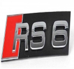 VAG NAUJAS ORIGINALUS AUDI A6 S6 RS6 CHROMO RS6 PRIEKINIS GROTELIŲ ŽENKLAS EMBLEM 4G0853736D 2ZZ