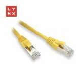 LYNX FTP jungiamasis kabelis Cat5e PVC, CCA, 0,1 m, geltonas (pakuotėje 10 vnt.)