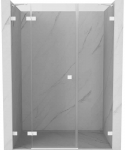 Du&scaron;o durys Mexen Lunar, kairinės, 150 cm, transparent/baltas