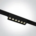 6W LED &scaron;viestuvas į magnetines sistemas FLAT, juodas, 3000/4000/5000K, 48V, 24&deg;, 43102FA/B/V