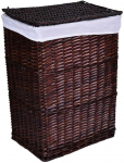 Pintinis krep&scaron;ys 60x40x30 cm, 72L, rudas skalbinių krep&scaron;ys, drabužių, skalbinių dėžė